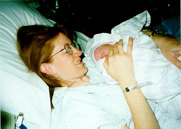 Shaunalei with the newborn Jessika.